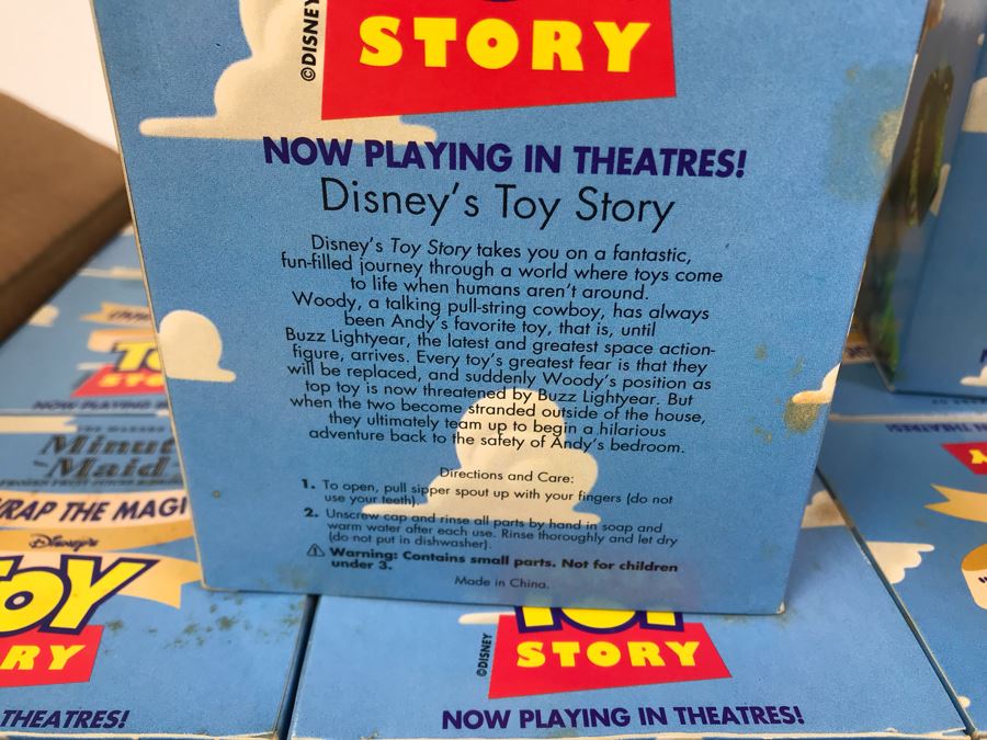 Rare New 1995 Disney's Original Toy Story One Minute Maid Rex Squeeze Bottles In Boxes - 20 Rex Bottles [Photo 11]