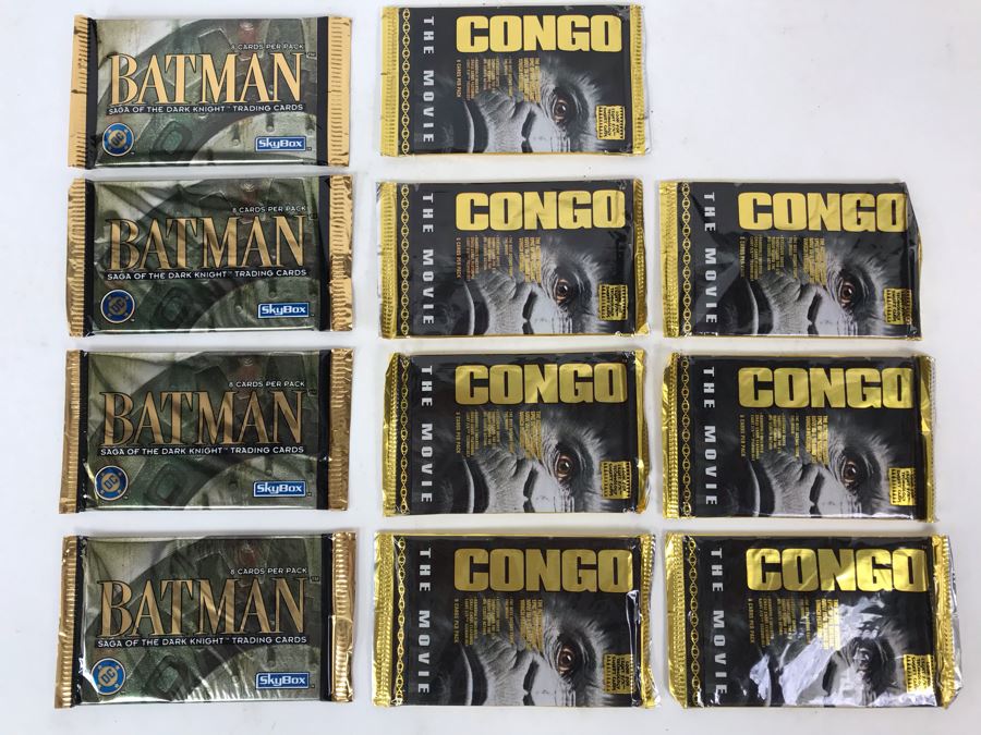(4) New Skybox Batman DC Saga Of The Dark Knight Trading Cards And (7) Congo The Movie Trading Cards Upper Deck