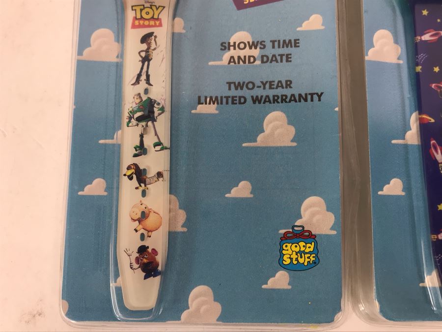 Pair Of New Disney's Original Toy Story Quartz Digital Watches Woody And Buzz Lightyear Plus (12) Original Toy Story One Key Chains [Photo 5]