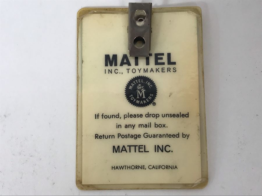 Vintage 1950s Mattel Toymakers Employee Badge Hawthorne, California [Photo 5]