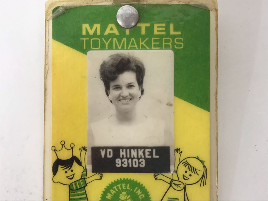 Vintage 1950s Mattel Toymakers Employee Badge Hawthorne, California [Photo 2]