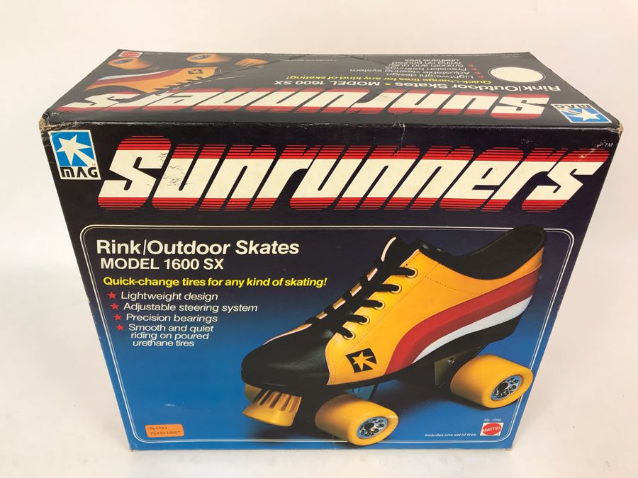 Vintage 1978 Mattel Sunrunners Roller Skates New In Box Size 11-13 [Photo 3]