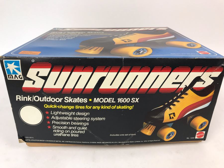 Vintage 1978 Mattel Sunrunners Roller Skates New In Box Size 11-13 [Photo 8]