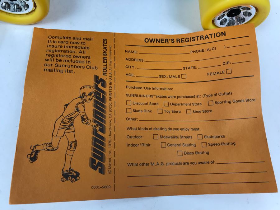 Vintage 1978 Mattel Sunrunners Roller Skates New In Box Size 11-13 [Photo 14]