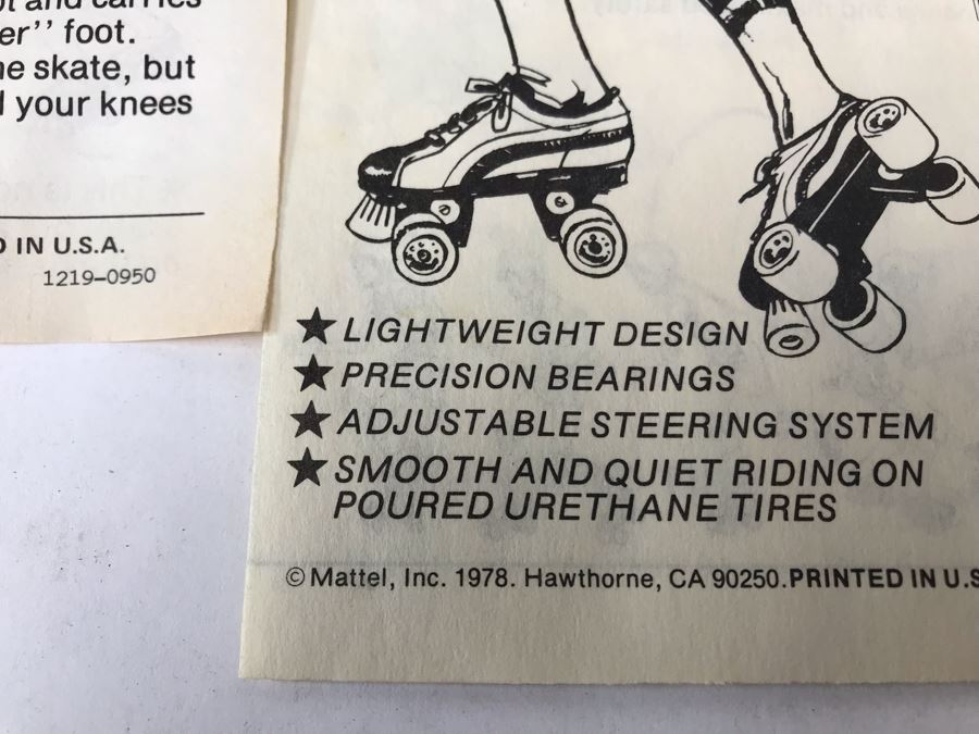 Vintage 1978 Mattel Sunrunners Roller Skates New In Box Size 11-13 [Photo 13]