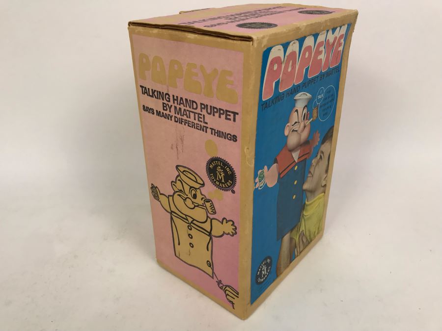 Vintage 1968 Mattel Popeye Talking Hand Puppet New In Box 4205 [Photo 4]
