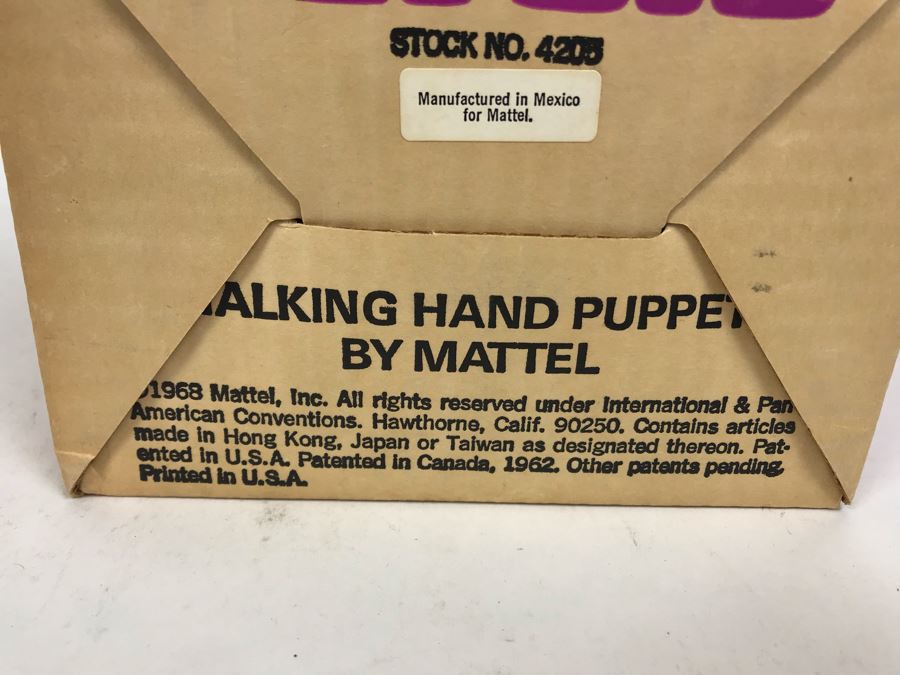 Vintage 1968 Mattel Popeye Talking Hand Puppet New In Box 4205 [Photo 7]