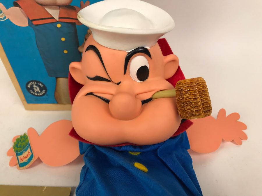 Vintage 1968 Mattel Popeye Talking Hand Puppet New In Box 4205 [Photo 10]