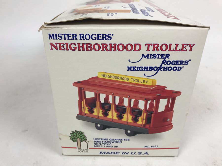 Vintage 1991 Mister Rogers' Neighborhood Trolley Wooden Train New In Box Holgate Toy Company [Photo 8]