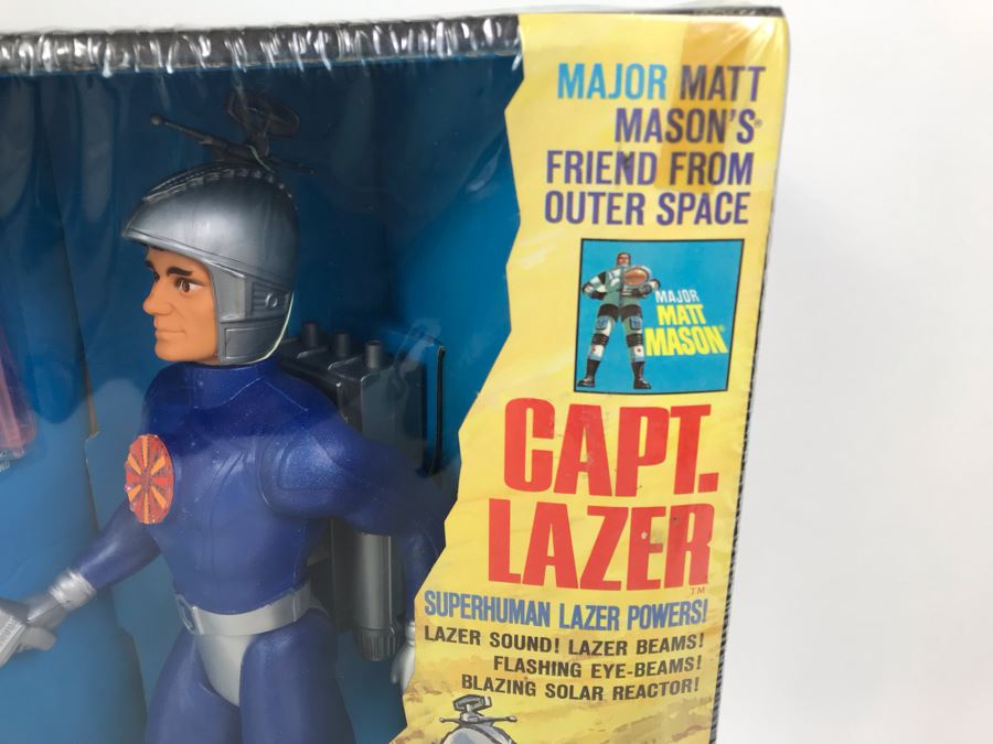 Rare Vintage 1967 Mattel New In Box Capt. Lazer Major Matt Mason Action Figure Toy 6330 - Note Tears In Protective Seal Shown In Photos [Photo 9]