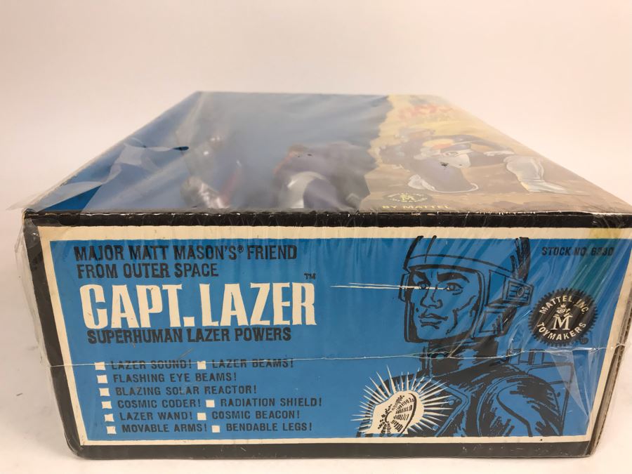 Rare Vintage 1967 Mattel New In Box Capt. Lazer Major Matt Mason Action Figure Toy 6330 - Note Tears In Protective Seal Shown In Photos [Photo 17]