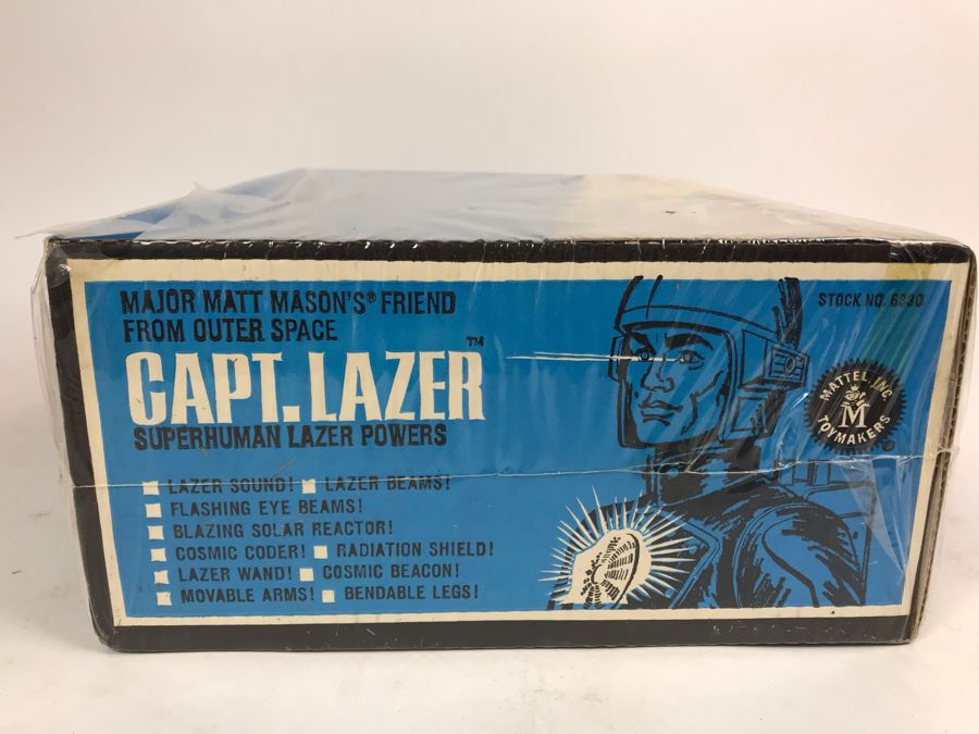 Rare Vintage 1967 Mattel New In Box Capt. Lazer Major Matt Mason Action Figure Toy 6330 - Note Tears In Protective Seal Shown In Photos [Photo 16]