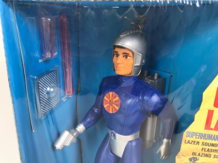 Rare Vintage 1967 Mattel New In Box Capt. Lazer Major Matt Mason Action Figure Toy 6330 - Note Tears In Protective Seal Shown In Photos [Photo 4]