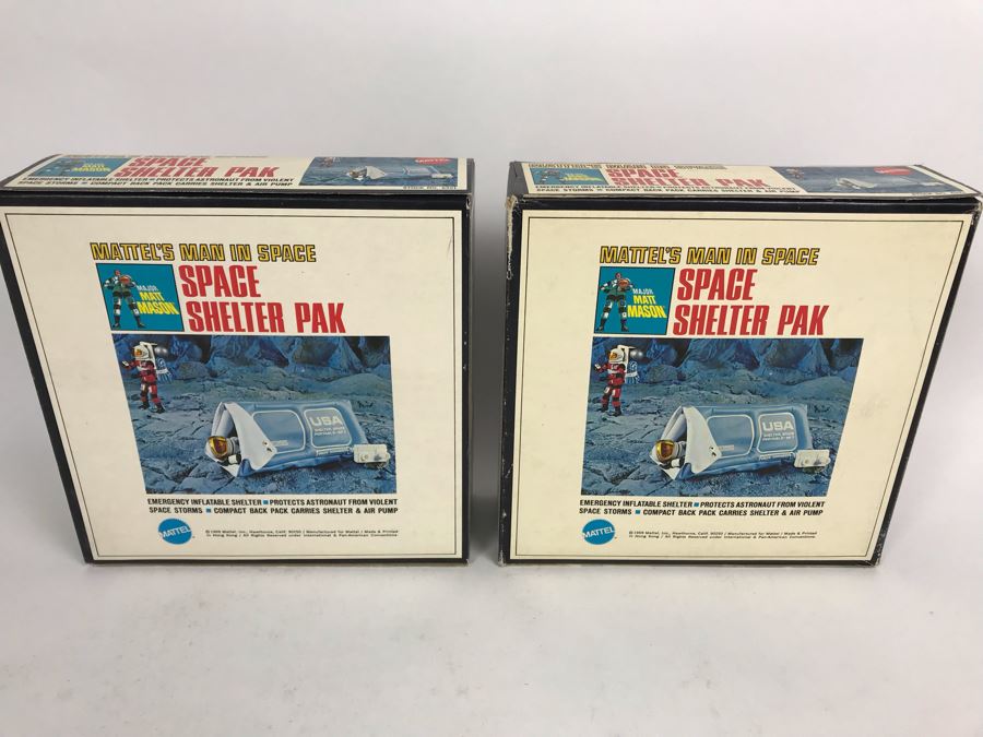 Pair Of Vintage 1969 New In Box Mattel's Man In Space Space Shelter Paks Major Matt Mason [Photo 12]