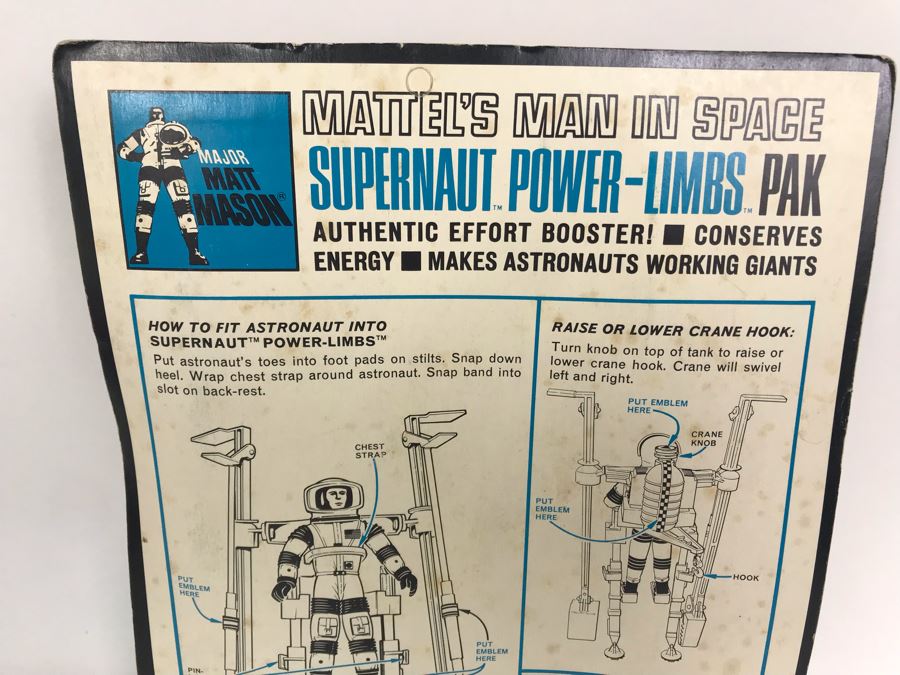 Vintage 1968 New In Package Mattel's Man In Space Supernaut Power-Limbs Pak Major Matt Mason 6343 [Photo 12]
