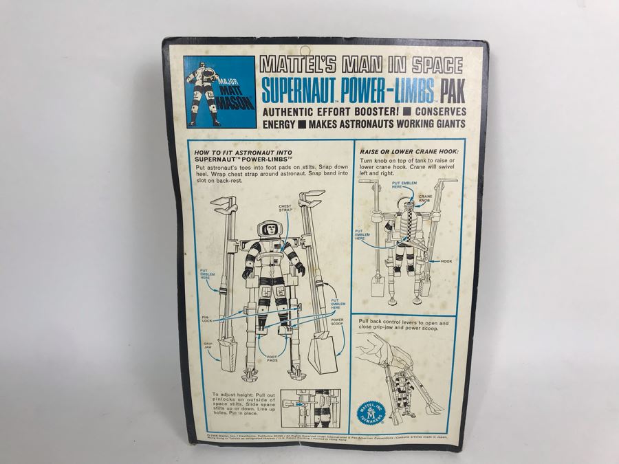 Vintage 1968 New In Package Mattel's Man In Space Supernaut Power-Limbs Pak Major Matt Mason 6343 [Photo 11]