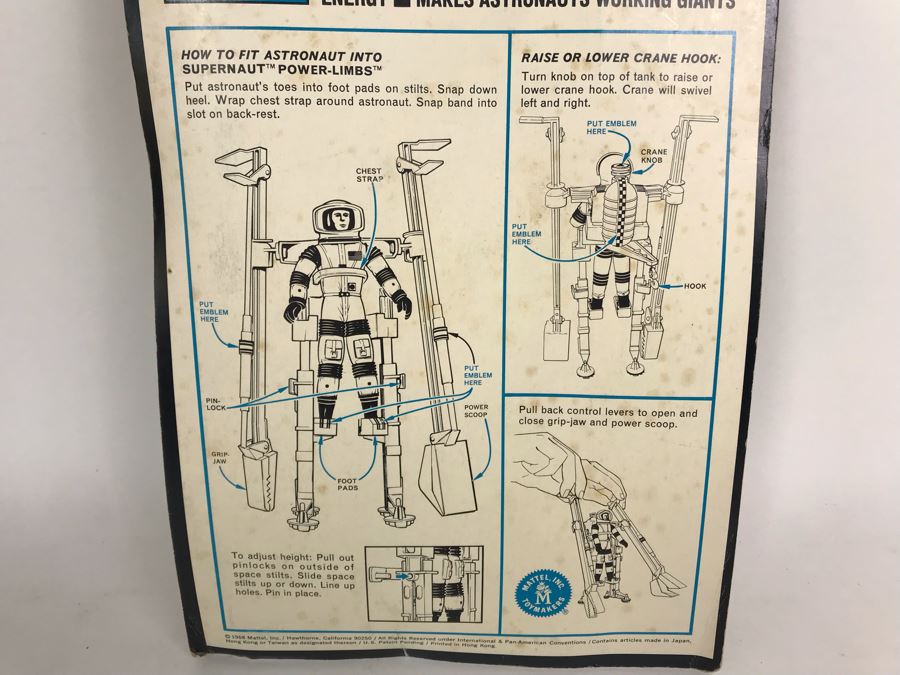 Vintage 1968 New In Package Mattel's Man In Space Supernaut Power-Limbs Pak Major Matt Mason 6343 [Photo 13]