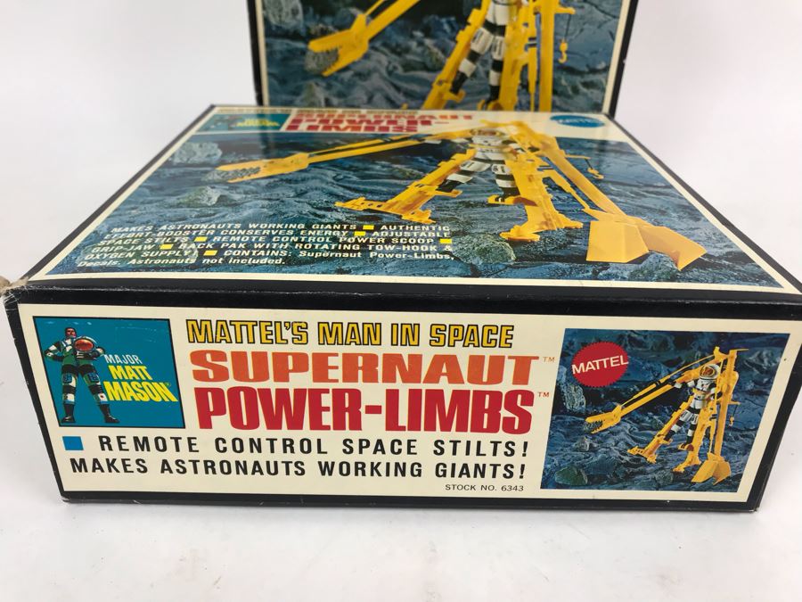 Pair Of Vintage 1969 New In Box Mattel's Man In Space Supernaut Power-Limbs Major Matt Mason 6343 [Photo 3]
