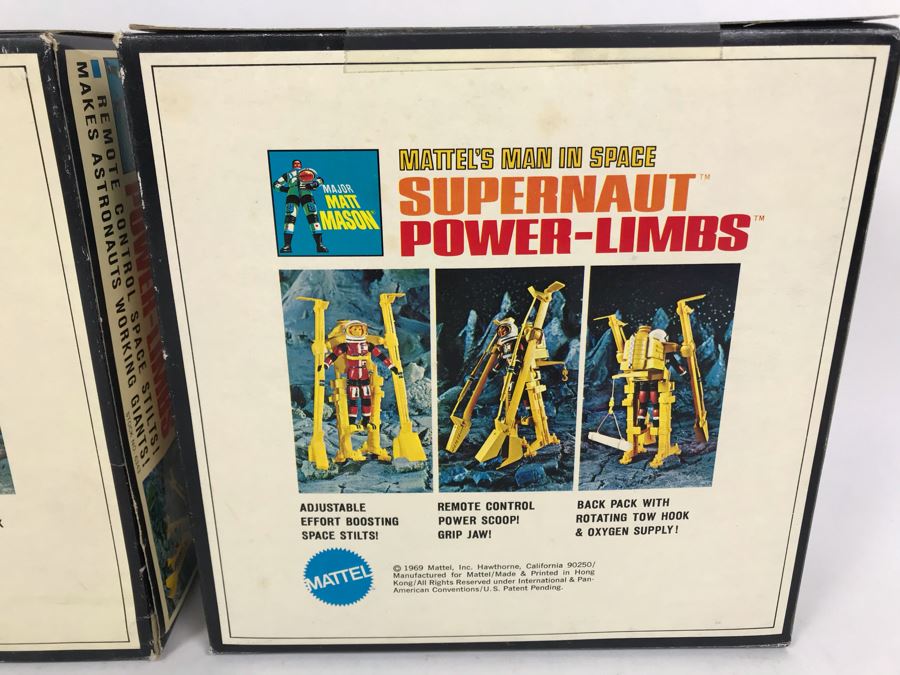 Pair Of Vintage 1969 New In Box Mattel's Man In Space Supernaut Power-Limbs Major Matt Mason 6343 [Photo 9]