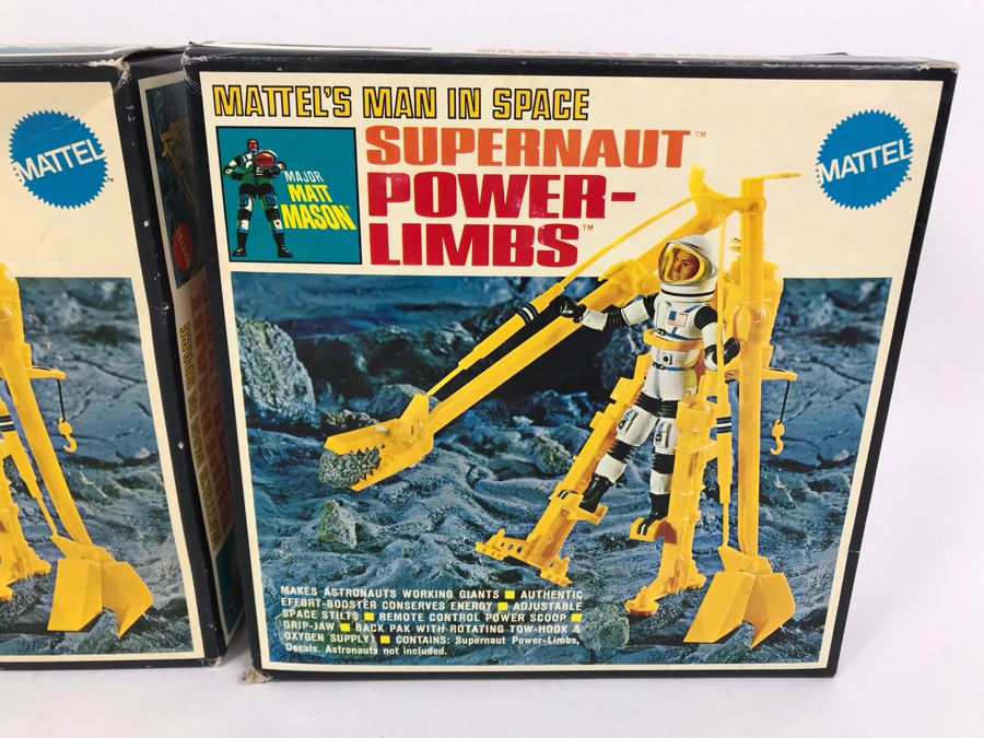 Pair Of Vintage 1969 New In Box Mattel's Man In Space Supernaut Power-Limbs Major Matt Mason 6343 [Photo 2]