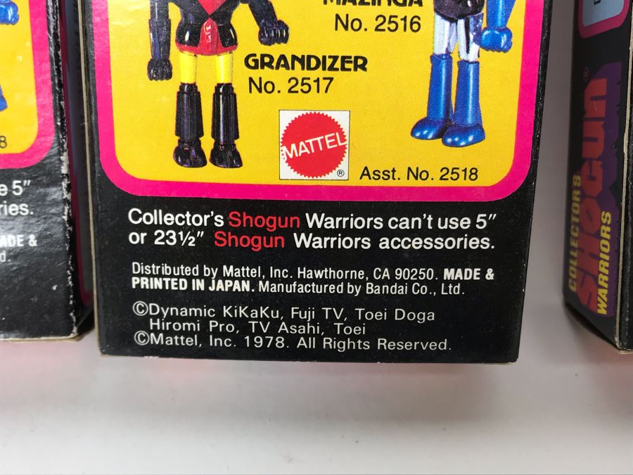 (4) Vintage 1978 Mattel Shogun Warriors Collector's Series Combatra Diecast Metal Action Figure Robot 2518 2512 [Photo 12]