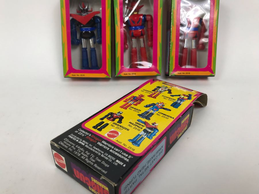 (4) Vintage 1978 Mattel Shogun Warriors Collector's Series Diecast Metal Action Figure Robot: (1) Poseidon 2513, (1) Great Mazinga 2516, (2) Dragun 2515 2518 [Photo 16]