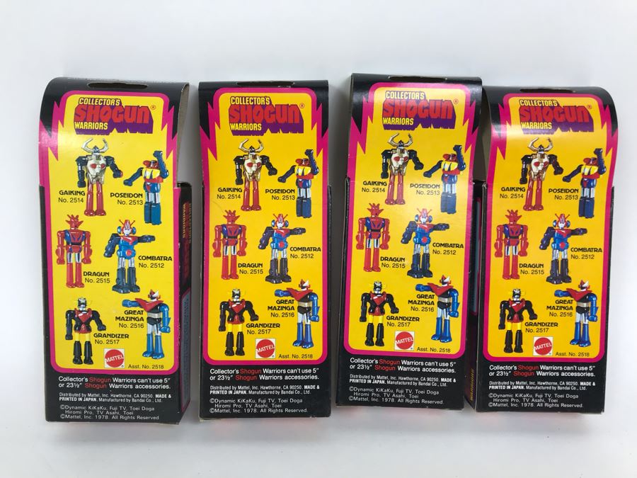 (4) Vintage 1978 Mattel Shogun Warriors Collector's Series Diecast Metal Action Figure Robot: (1) Poseidon 2513, (1) Great Mazinga 2516, (2) Dragun 2515 2518 [Photo 17]