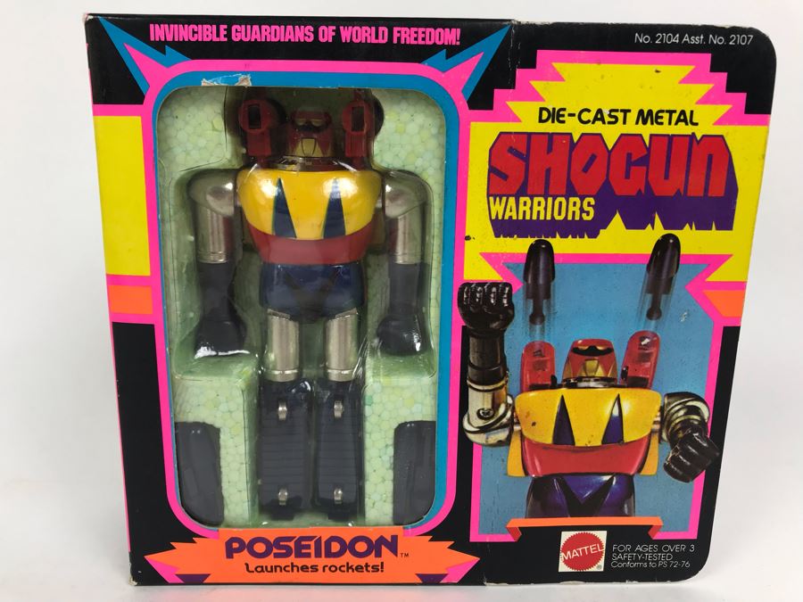 Vintage 1977 New In Box Mattel Shogun Warriors Poseidon Die-Cast Metal Robot Toy Action Figure 2104 [Photo 1]