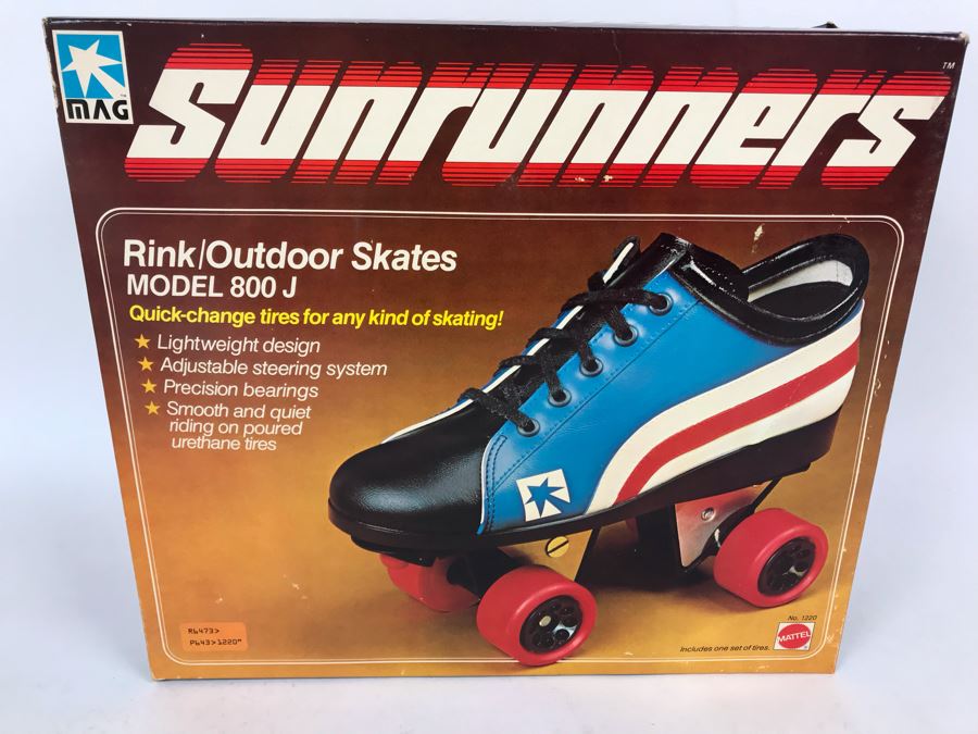 Vintage 1978 Mattel Sunrunners Roller Skates New In Box Size 3-5 [Photo 3]