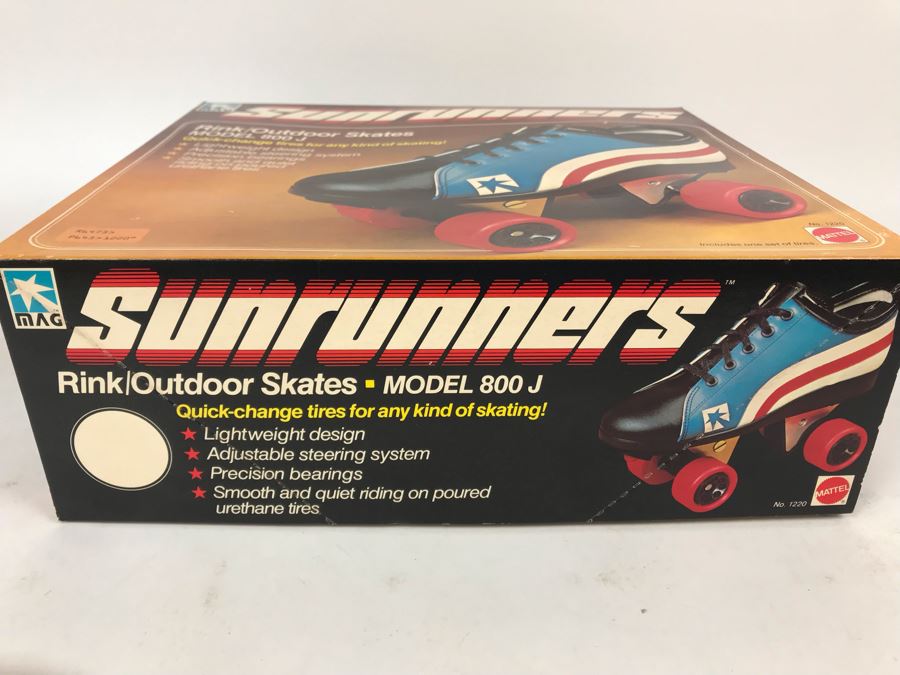 Vintage 1978 Mattel Sunrunners Roller Skates New In Box Size 3-5 [Photo 6]
