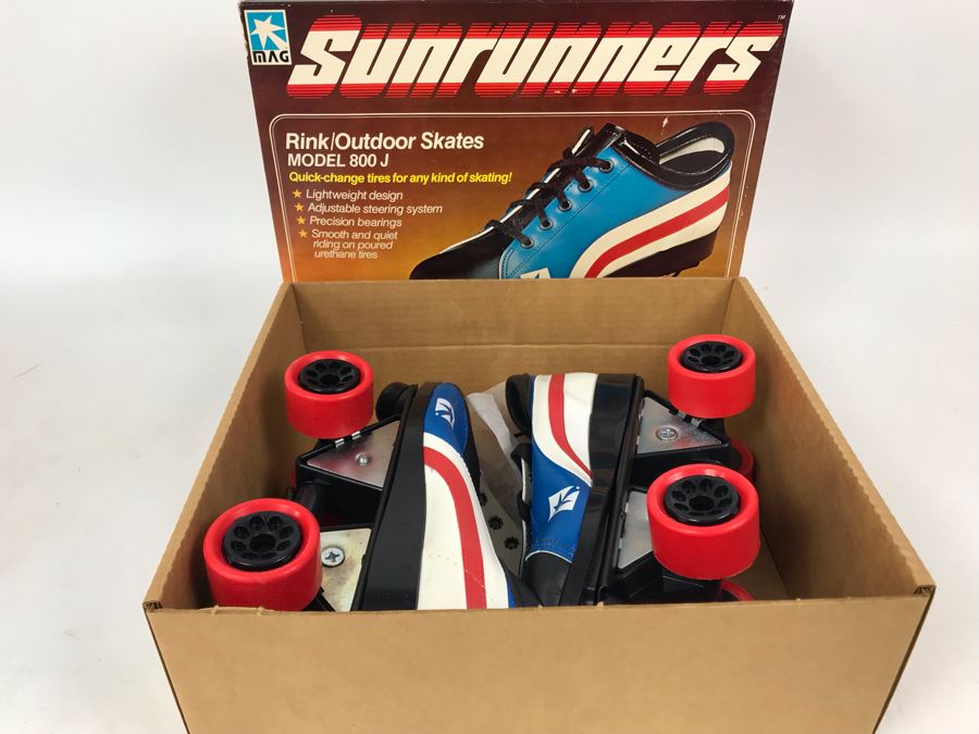 Vintage 1978 Mattel Sunrunners Roller Skates New In Box Size 3-5 [Photo 2]