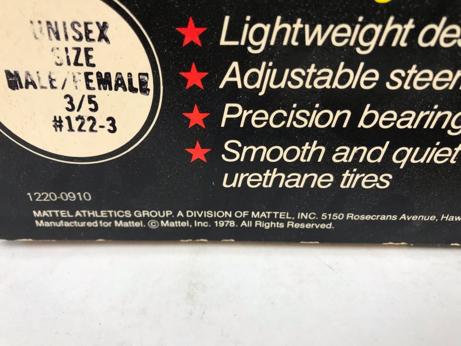 Vintage 1978 Mattel Sunrunners Roller Skates New In Box Size 3-5 [Photo 8]