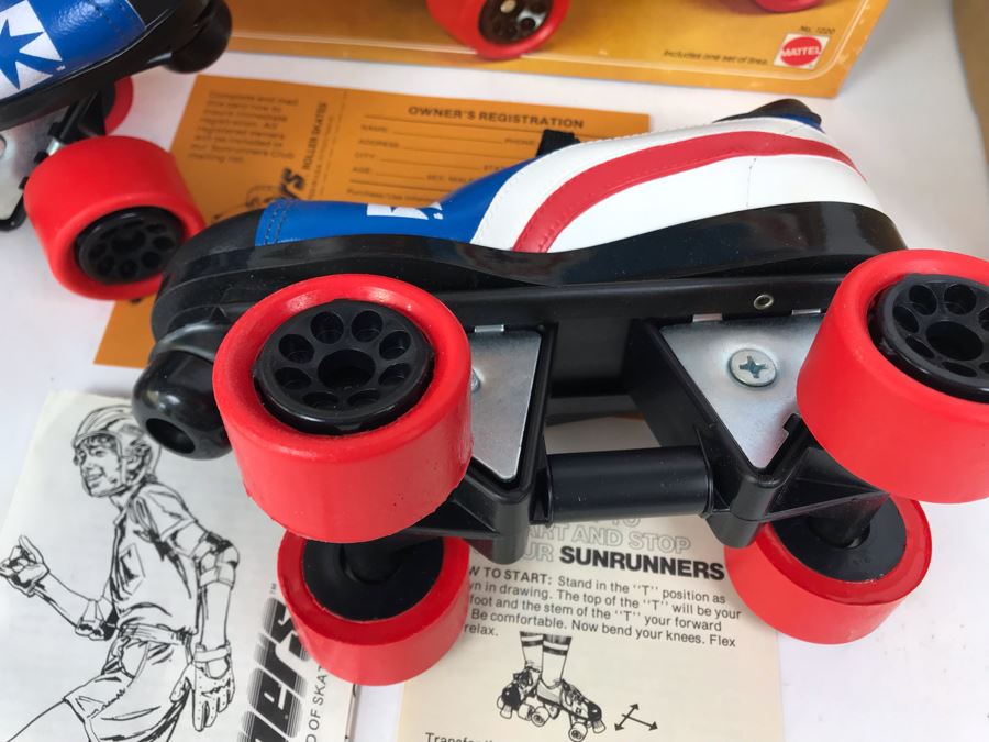 Vintage 1978 Mattel Sunrunners Roller Skates New In Box Size 3-5 [Photo 14]