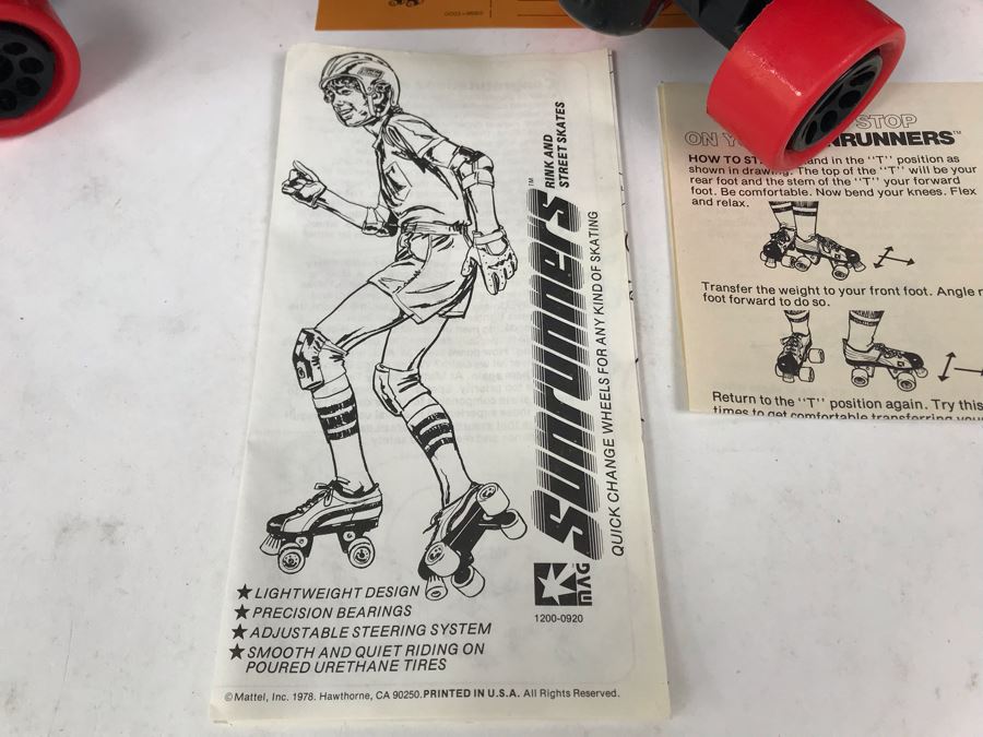 Vintage 1978 Mattel Sunrunners Roller Skates New In Box Size 3-5 [Photo 10]