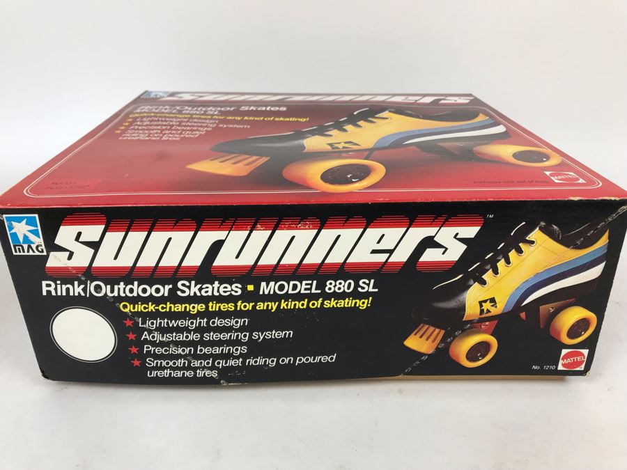 Vintage 1978 Mattel Sunrunners Roller Skates New In Box Size 8-10 [Photo 6]