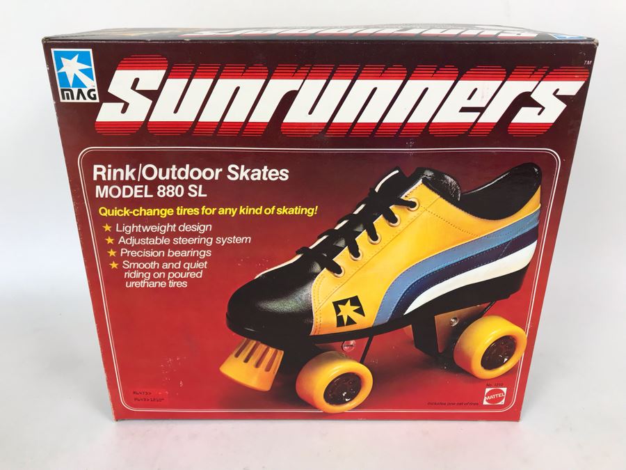 Vintage 1978 Mattel Sunrunners Roller Skates New In Box Size 8-10 [Photo 3]
