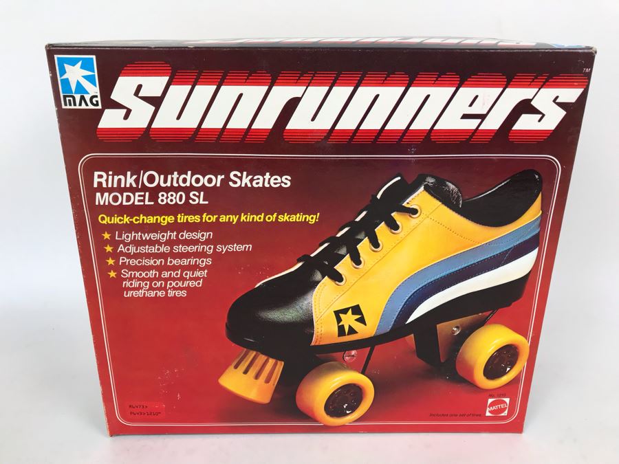 Vintage 1978 Mattel Sunrunners Roller Skates New In Box Size 8-10 [Photo 2]