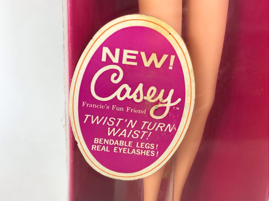 Vintage 1966 New In Box Mattel New Casey Twist'N Turn Waist Barbie Doll Francie's Fun Friend Bendable Legs Real Eyelashes [Photo 5]