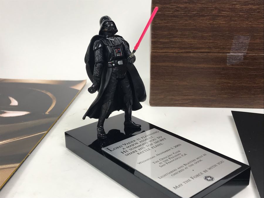 Very Rare Exclusive Lord Vader Action Figure 2003 Invitation Directly From George Lucas Licensing The Presidio San Francisco, CA Lucas Films With Star Wars Promotional The Saga Continues Program [Photo 10]