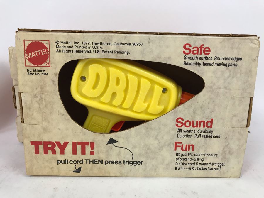 Vintage 1972 Mattel Toys: (2) New In Box Mattel Preschool Tuff Stuff Play Drill And (1) New In Box Mattel Preschool Tuff Stuff Play Saw [Photo 11]