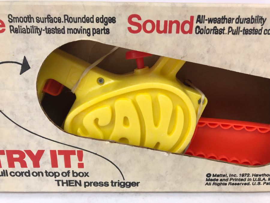 Vintage 1972 Mattel Toys: (2) New In Box Mattel Preschool Tuff Stuff Play Drill And (1) New In Box Mattel Preschool Tuff Stuff Play Saw [Photo 7]