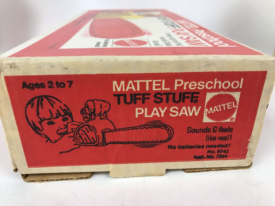 Vintage 1972 Mattel Toys: (2) New In Box Mattel Preschool Tuff Stuff Play Drill And (1) New In Box Mattel Preschool Tuff Stuff Play Saw [Photo 5]