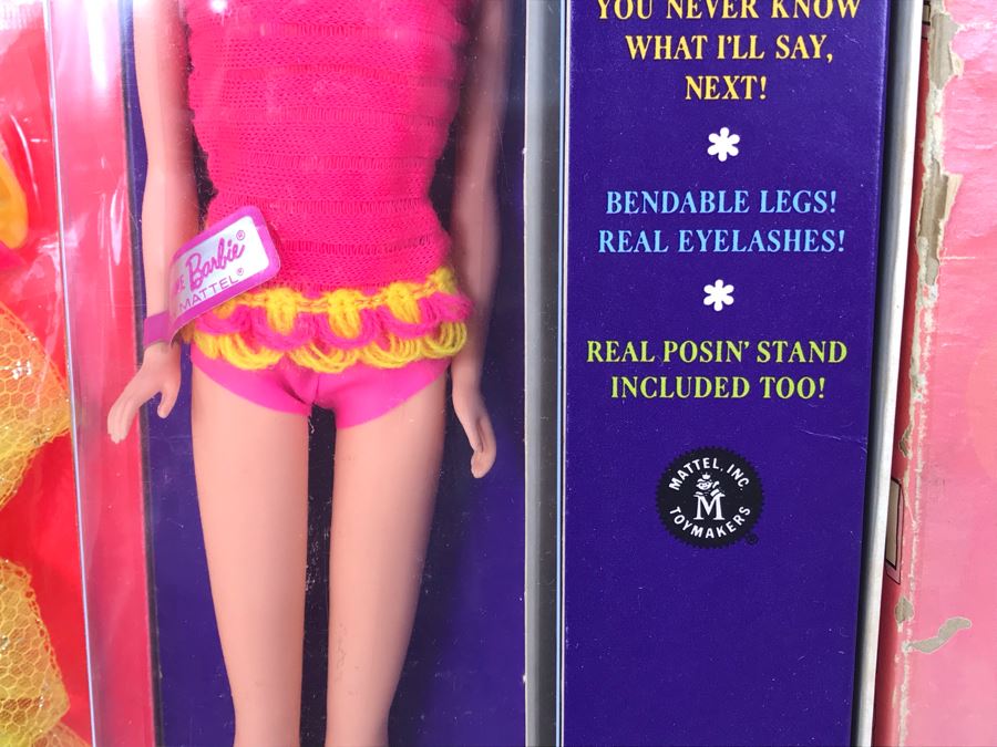 Vintage 1969 Rare Talking Barbie & Ken Fabulous Formal Set With Talking Barbie Doll, Talking Ken Doll And Loads Of New Sixties Mod Barbie And Ken Clothes And Accessories - Dolls And Clothes Look Mint - Box Has Some Damage [Photo 7]