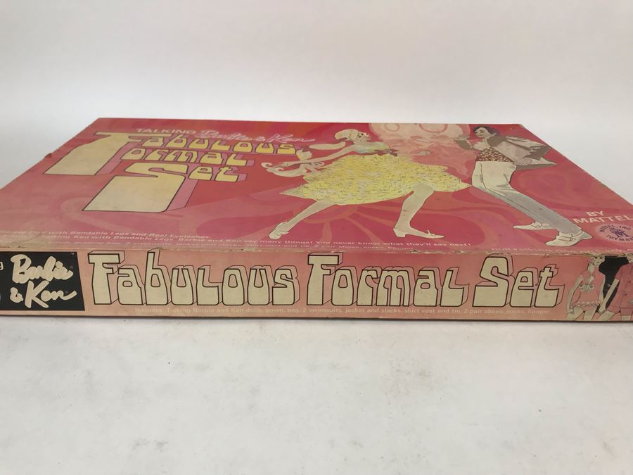 Vintage 1969 Rare Talking Barbie & Ken Fabulous Formal Set With Talking Barbie Doll, Talking Ken Doll And Loads Of New Sixties Mod Barbie And Ken Clothes And Accessories - Dolls And Clothes Look Mint - Box Has Some Damage [Photo 21]