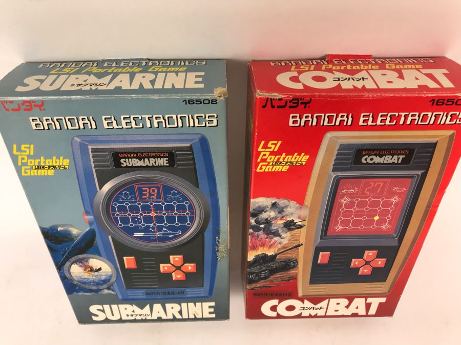 Pair Of Rare Bandai Electronics LSI Portable Handheld Games Submarine And Combat Japanese New In Box [Photo 5]