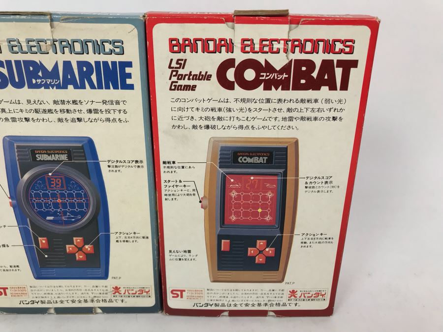 Pair Of Rare Bandai Electronics LSI Portable Handheld Games Submarine And Combat Japanese New In Box [Photo 11]