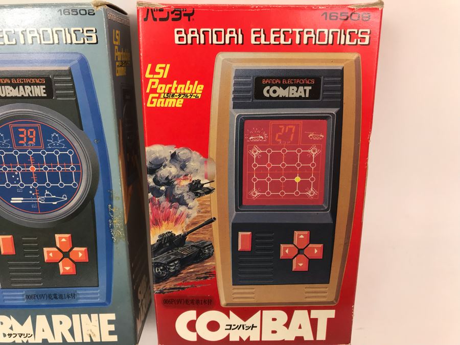 Pair Of Rare Bandai Electronics LSI Portable Handheld Games Submarine And Combat Japanese New In Box [Photo 4]