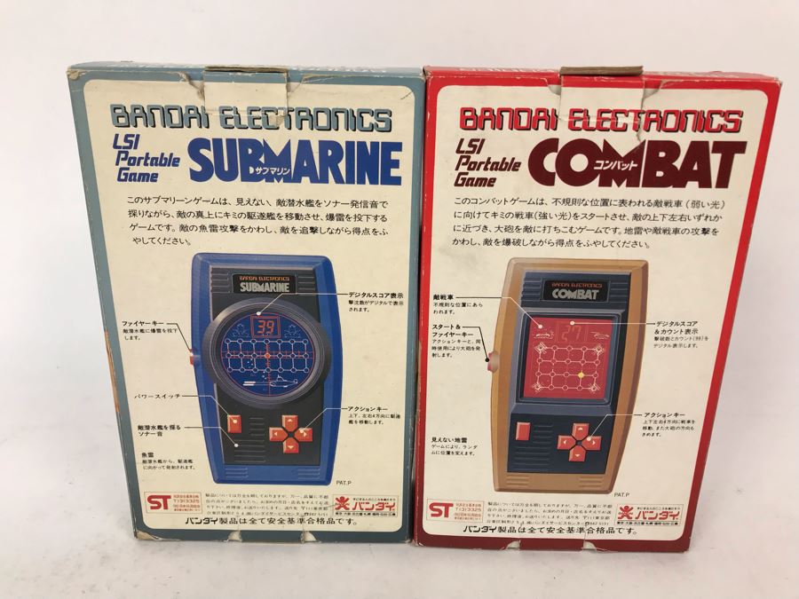 Pair Of Rare Bandai Electronics LSI Portable Handheld Games Submarine And Combat Japanese New In Box [Photo 8]