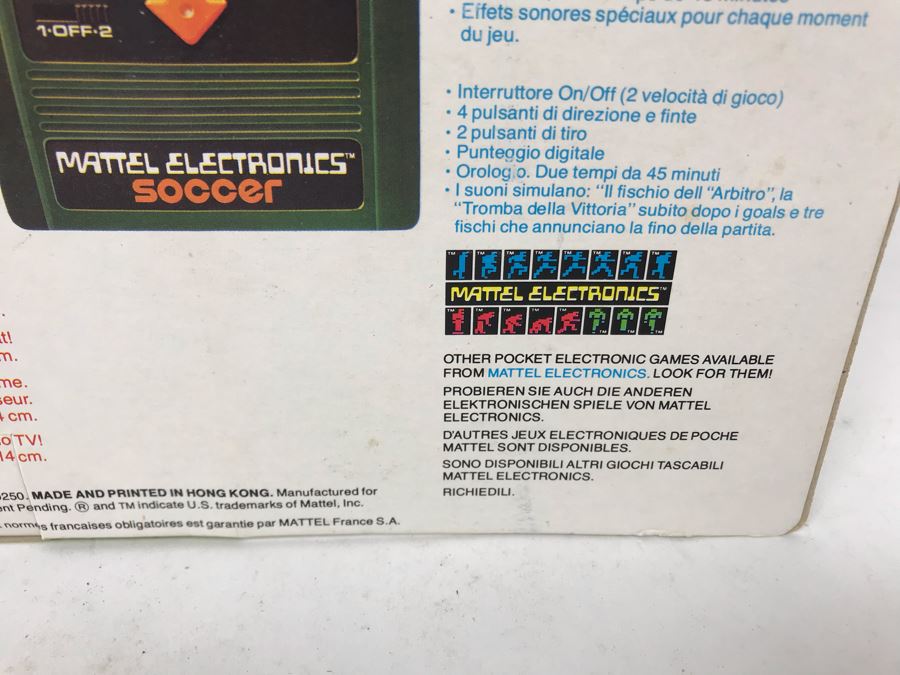 Vintage 1978 Mattel Electronics Portable Handheld Game Soccer Fussball Football New In Box [Photo 10]