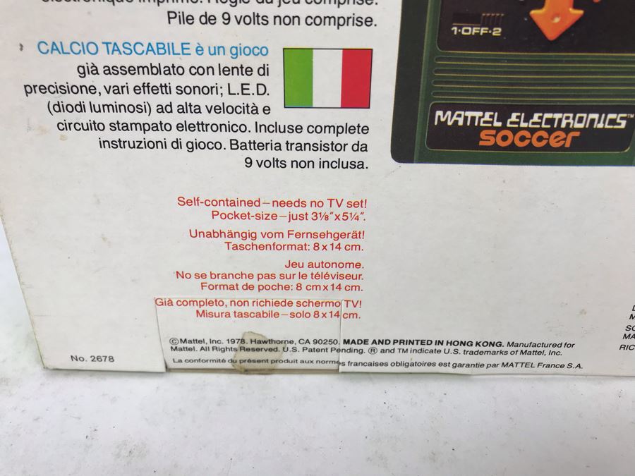 Vintage 1978 Mattel Electronics Portable Handheld Game Soccer Fussball Football New In Box [Photo 12]